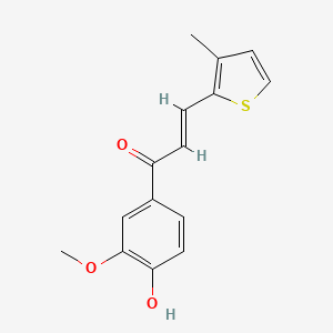 molecular formula C15H14O3S B5376356 1-(4-hydroxy-3-methoxyphenyl)-3-(3-methyl-2-thienyl)-2-propen-1-one 