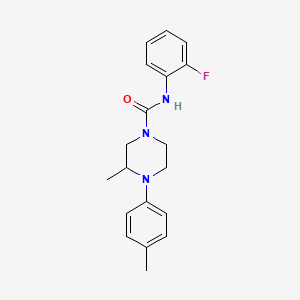 molecular formula C19H22FN3O B5376362 N-(2-fluorophenyl)-3-methyl-4-(4-methylphenyl)-1-piperazinecarboxamide 
