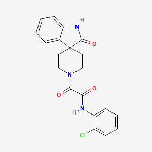 molecular formula C20H18ClN3O3 B5376365 N-(2-chlorophenyl)-2-oxo-2-(2-oxo-1,2-dihydro-1'H-spiro[indole-3,4'-piperidin]-1'-yl)acetamide 
