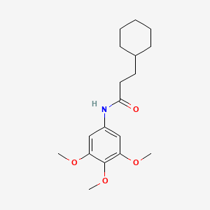 molecular formula C18H27NO4 B5376368 3-cyclohexyl-N-(3,4,5-trimethoxyphenyl)propanamide 