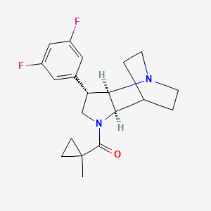 molecular formula C20H24F2N2O B5376388 (2R*,3S*,6R*)-3-(3,5-difluorophenyl)-5-[(1-methylcyclopropyl)carbonyl]-1,5-diazatricyclo[5.2.2.0~2,6~]undecane 