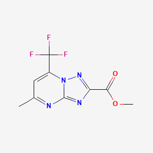 molecular formula C9H7F3N4O2 B5376392 methyl 5-methyl-7-(trifluoromethyl)[1,2,4]triazolo[1,5-a]pyrimidine-2-carboxylate 