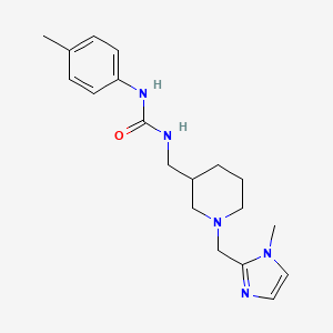 molecular formula C19H27N5O B5376435 N-({1-[(1-methyl-1H-imidazol-2-yl)methyl]piperidin-3-yl}methyl)-N'-(4-methylphenyl)urea 