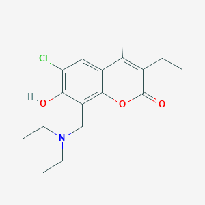 molecular formula C17H22ClNO3 B5376455 6-chloro-8-[(diethylamino)methyl]-3-ethyl-7-hydroxy-4-methyl-2H-chromen-2-one 