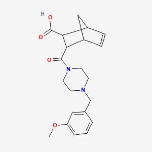 molecular formula C21H26N2O4 B5376456 3-{[4-(3-methoxybenzyl)-1-piperazinyl]carbonyl}bicyclo[2.2.1]hept-5-ene-2-carboxylic acid 