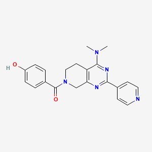 4-{[4-(dimethylamino)-2-(4-pyridinyl)-5,8-dihydropyrido[3,4-d]pyrimidin-7(6H)-yl]carbonyl}phenol