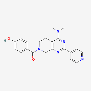 molecular formula C21H21N5O2 B5376468 4-{[4-(dimethylamino)-2-(4-pyridinyl)-5,8-dihydropyrido[3,4-d]pyrimidin-7(6H)-yl]carbonyl}phenol 