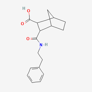 molecular formula C17H21NO3 B5376502 3-{[(2-phenylethyl)amino]carbonyl}bicyclo[2.2.1]heptane-2-carboxylic acid 