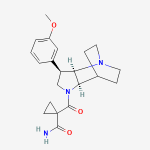 molecular formula C21H27N3O3 B5376512 1-{[(3R*,3aR*,7aR*)-3-(3-methoxyphenyl)hexahydro-4,7-ethanopyrrolo[3,2-b]pyridin-1(2H)-yl]carbonyl}cyclopropanecarboxamide 