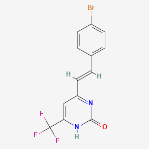 molecular formula C13H8BrF3N2O B5376517 4-[2-(4-bromophenyl)vinyl]-6-(trifluoromethyl)-2(1H)-pyrimidinone 