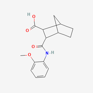 molecular formula C16H19NO4 B5376518 3-{[(2-methoxyphenyl)amino]carbonyl}bicyclo[2.2.1]heptane-2-carboxylic acid 