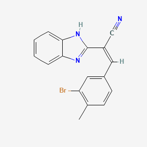 molecular formula C17H12BrN3 B5376526 2-(1H-benzimidazol-2-yl)-3-(3-bromo-4-methylphenyl)acrylonitrile 