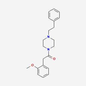 molecular formula C21H26N2O2 B5376549 1-[(2-methoxyphenyl)acetyl]-4-(2-phenylethyl)piperazine 
