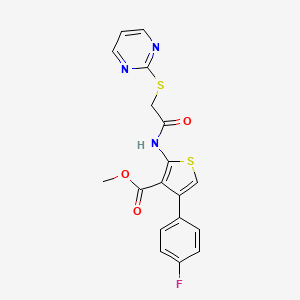 methyl 4-(4-fluorophenyl)-2-{[(2-pyrimidinylthio)acetyl]amino}-3-thiophenecarboxylate