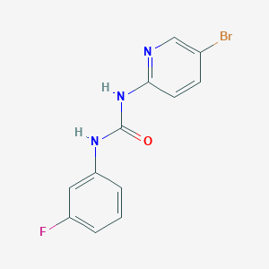 molecular formula C12H9BrFN3O B5376586 N-(5-bromo-2-pyridinyl)-N'-(3-fluorophenyl)urea 