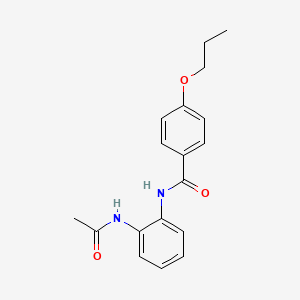 molecular formula C18H20N2O3 B5376590 N-[2-(acetylamino)phenyl]-4-propoxybenzamide 