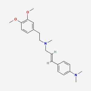 molecular formula C22H30N2O2 B5376645 4-{3-[[2-(3,4-dimethoxyphenyl)ethyl](methyl)amino]-1-propen-1-yl}-N,N-dimethylaniline 