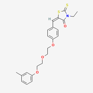molecular formula C23H25NO4S2 B5376647 3-ethyl-5-(4-{2-[2-(3-methylphenoxy)ethoxy]ethoxy}benzylidene)-2-thioxo-1,3-thiazolidin-4-one 