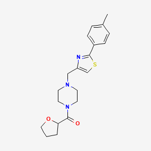 molecular formula C20H25N3O2S B5376666 1-{[2-(4-methylphenyl)-1,3-thiazol-4-yl]methyl}-4-(tetrahydro-2-furanylcarbonyl)piperazine 