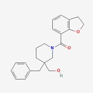 molecular formula C22H25NO3 B5376672 [3-benzyl-1-(2,3-dihydro-1-benzofuran-7-ylcarbonyl)piperidin-3-yl]methanol 