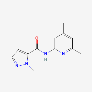 molecular formula C12H14N4O B5376682 N-(4,6-dimethyl-2-pyridinyl)-1-methyl-1H-pyrazole-5-carboxamide 
