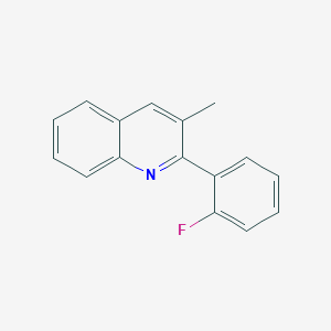 molecular formula C16H12FN B537669 2-(2-氟苯基)-3-甲基喹啉 