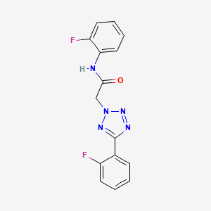 molecular formula C15H11F2N5O B5376695 N-(2-fluorophenyl)-2-[5-(2-fluorophenyl)-2H-tetrazol-2-yl]acetamide 