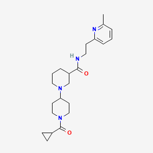 molecular formula C23H34N4O2 B5376717 1'-(cyclopropylcarbonyl)-N-[2-(6-methylpyridin-2-yl)ethyl]-1,4'-bipiperidine-3-carboxamide 