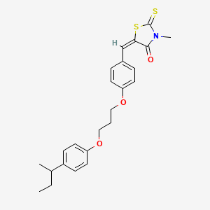 molecular formula C24H27NO3S2 B5376729 5-{4-[3-(4-sec-butylphenoxy)propoxy]benzylidene}-3-methyl-2-thioxo-1,3-thiazolidin-4-one 