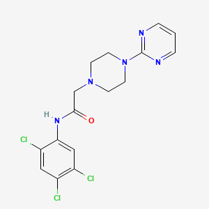 molecular formula C16H16Cl3N5O B5376768 2-[4-(2-pyrimidinyl)-1-piperazinyl]-N-(2,4,5-trichlorophenyl)acetamide 