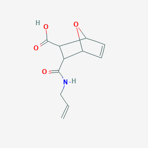 molecular formula C11H13NO4 B5376789 3-[(allylamino)carbonyl]-7-oxabicyclo[2.2.1]hept-5-ene-2-carboxylic acid 