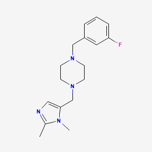 molecular formula C17H23FN4 B5376804 1-[(1,2-dimethyl-1H-imidazol-5-yl)methyl]-4-(3-fluorobenzyl)piperazine 