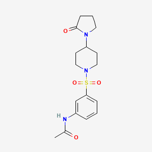 molecular formula C17H23N3O4S B5376819 N-(3-{[4-(2-oxopyrrolidin-1-yl)piperidin-1-yl]sulfonyl}phenyl)acetamide 
