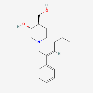 molecular formula C19H29NO2 B5376831 (3R*,4R*)-4-(hydroxymethyl)-1-[(2Z)-5-methyl-2-phenyl-2-hexen-1-yl]-3-piperidinol 