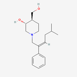 (3R*,4R*)-4-(hydroxymethyl)-1-[(2Z)-5-methyl-2-phenyl-2-hexen-1-yl]-3-piperidinol