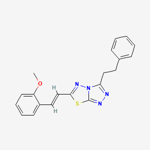 6-[2-(2-methoxyphenyl)vinyl]-3-(2-phenylethyl)[1,2,4]triazolo[3,4-b][1,3,4]thiadiazole