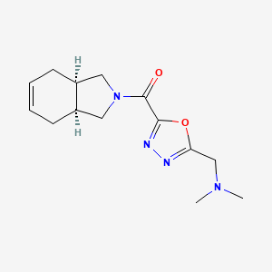 ({5-[(3aR*,7aS*)-1,3,3a,4,7,7a-hexahydro-2H-isoindol-2-ylcarbonyl]-1,3,4-oxadiazol-2-yl}methyl)dimethylamine