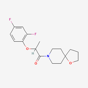 molecular formula C17H21F2NO3 B5376850 8-[2-(2,4-difluorophenoxy)propanoyl]-1-oxa-8-azaspiro[4.5]decane 