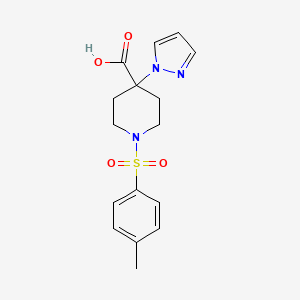 1-[(4-methylphenyl)sulfonyl]-4-(1H-pyrazol-1-yl)piperidine-4-carboxylic acid