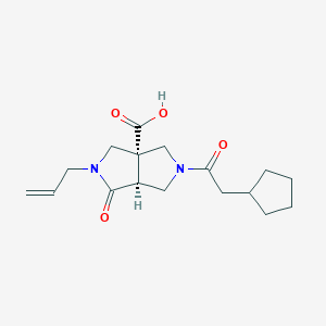 (3aS*,6aS*)-2-allyl-5-(cyclopentylacetyl)-1-oxohexahydropyrrolo[3,4-c]pyrrole-3a(1H)-carboxylic acid