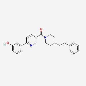 3-(5-{[4-(2-phenylethyl)piperidin-1-yl]carbonyl}pyridin-2-yl)phenol