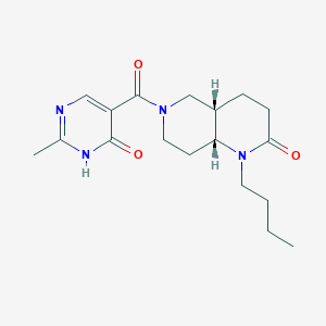 (4aS*,8aR*)-1-butyl-6-[(2-methyl-6-oxo-1,6-dihydropyrimidin-5-yl)carbonyl]octahydro-1,6-naphthyridin-2(1H)-one