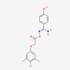 N'-{[(4-chloro-3,5-dimethylphenoxy)acetyl]oxy}-4-methoxybenzenecarboximidamide