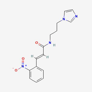 molecular formula C15H16N4O3 B5376951 N-[3-(1H-imidazol-1-yl)propyl]-3-(2-nitrophenyl)acrylamide 