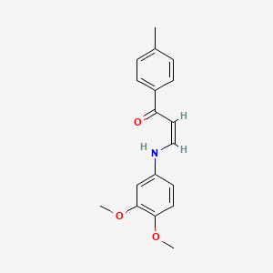 3-[(3,4-dimethoxyphenyl)amino]-1-(4-methylphenyl)-2-propen-1-one