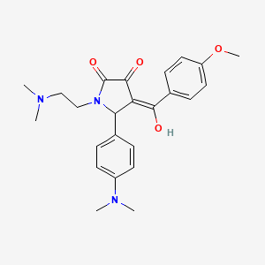 1-[2-(dimethylamino)ethyl]-5-[4-(dimethylamino)phenyl]-3-hydroxy-4-(4-methoxybenzoyl)-1,5-dihydro-2H-pyrrol-2-one