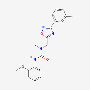 molecular formula C19H20N4O3 B5376969 N'-(2-methoxyphenyl)-N-methyl-N-{[3-(3-methylphenyl)-1,2,4-oxadiazol-5-yl]methyl}urea 