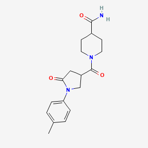 1-{[1-(4-methylphenyl)-5-oxo-3-pyrrolidinyl]carbonyl}-4-piperidinecarboxamide