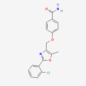 molecular formula C18H15ClN2O3 B5376985 4-{[2-(2-chlorophenyl)-5-methyl-1,3-oxazol-4-yl]methoxy}benzamide 
