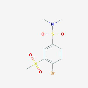 molecular formula C9H12BrNO4S2 B5377010 4-bromo-N,N-dimethyl-3-(methylsulfonyl)benzenesulfonamide 